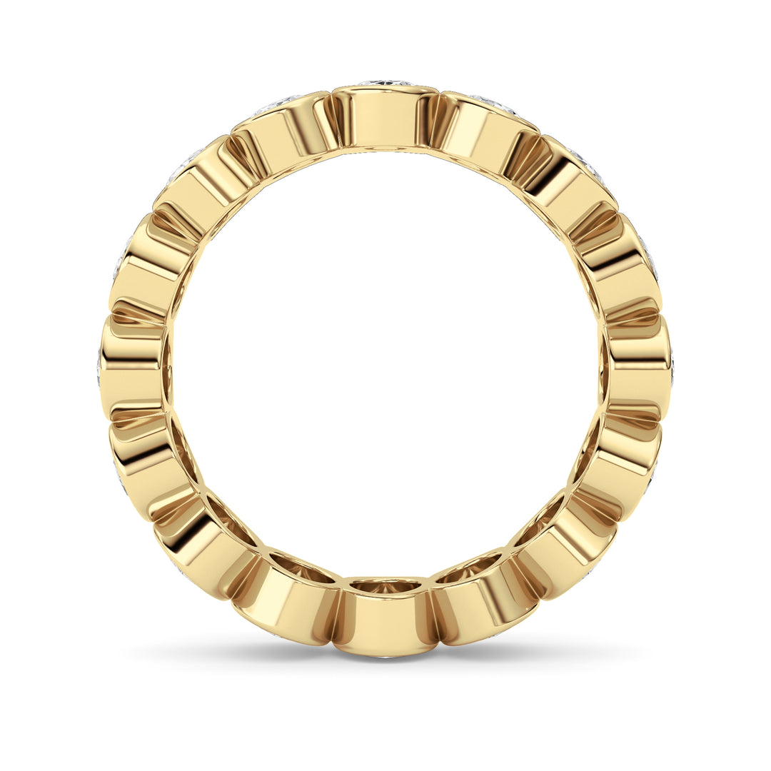 2.4CTW Oval Shaped Lab Grown Diamond (F/VS) Eternity Band Ring in 14K Gold - Size 6