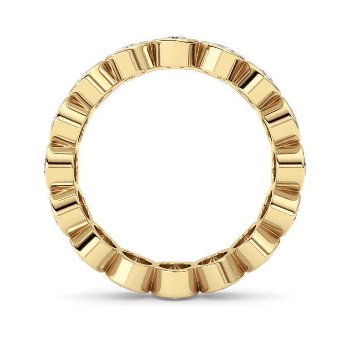 2.4CTW Oval Shaped Lab Grown Diamond (F/VS) Eternity Band Ring in 14K Gold - Size 6