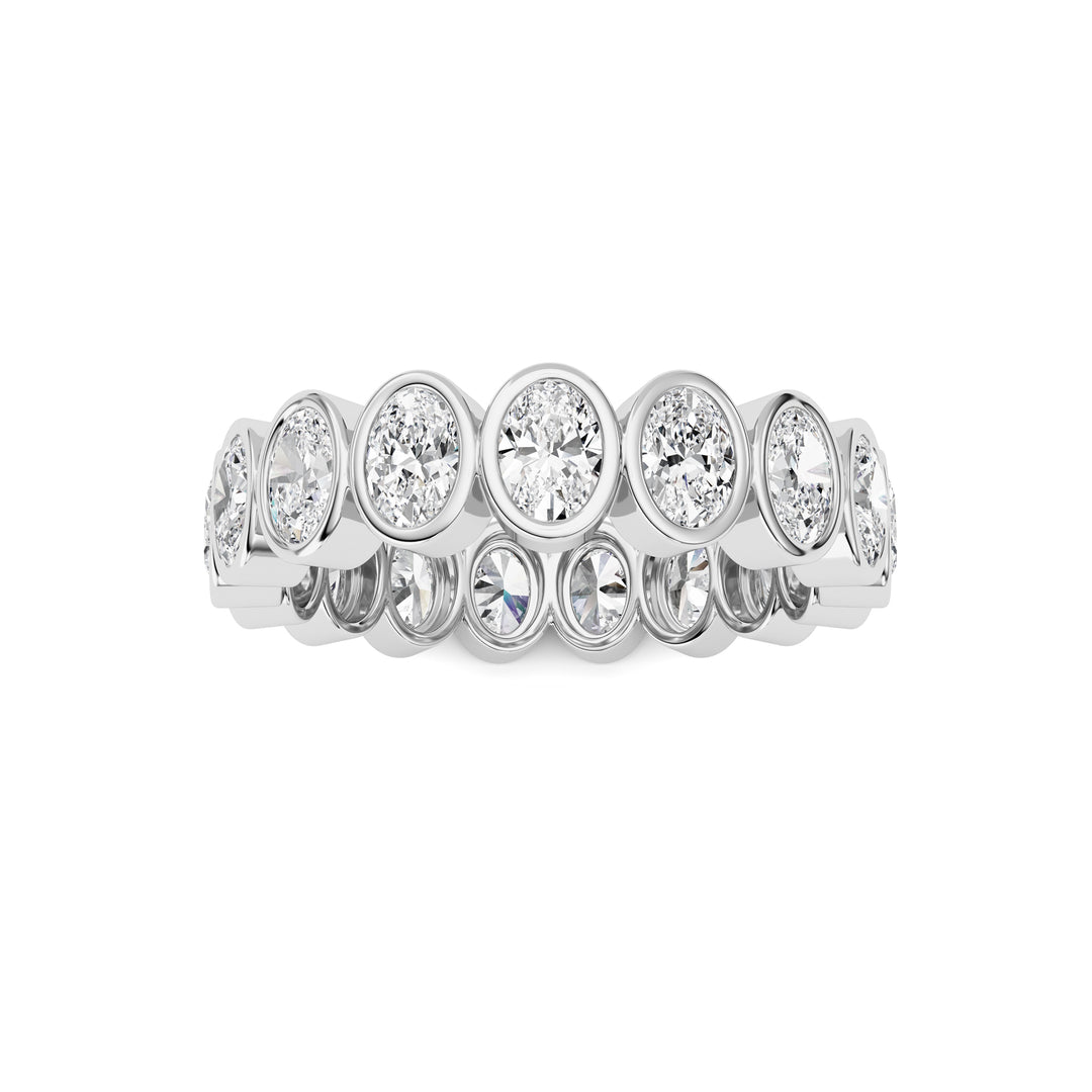 2.5CTW Oval Shaped Lab Grown Diamond (F/VS) Eternity Band Ring in 14K Gold - Size 7