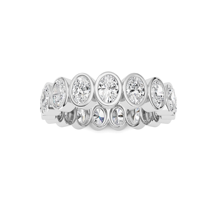 2.5CTW Oval Shaped Lab Grown Diamond (F/VS) Eternity Band Ring in 14K Gold - Size 7