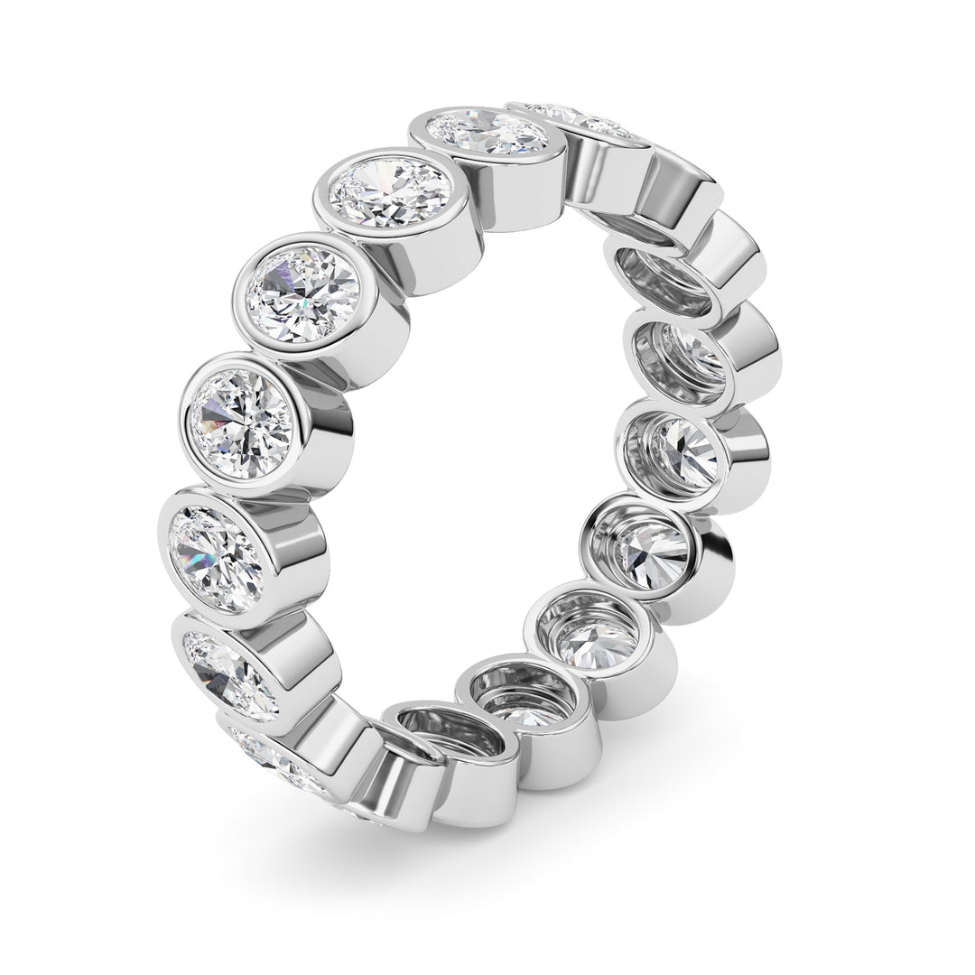 2.5CTW Oval Shaped Lab Grown Diamond (F/VS) Eternity Band Ring in 14K Gold - Size 7