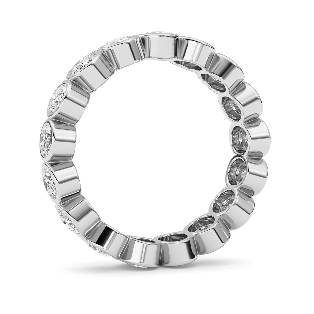 2.5CTW Oval Shaped Lab Grown Diamond (F/VS) Eternity Band Ring in 14K Gold - Size 7