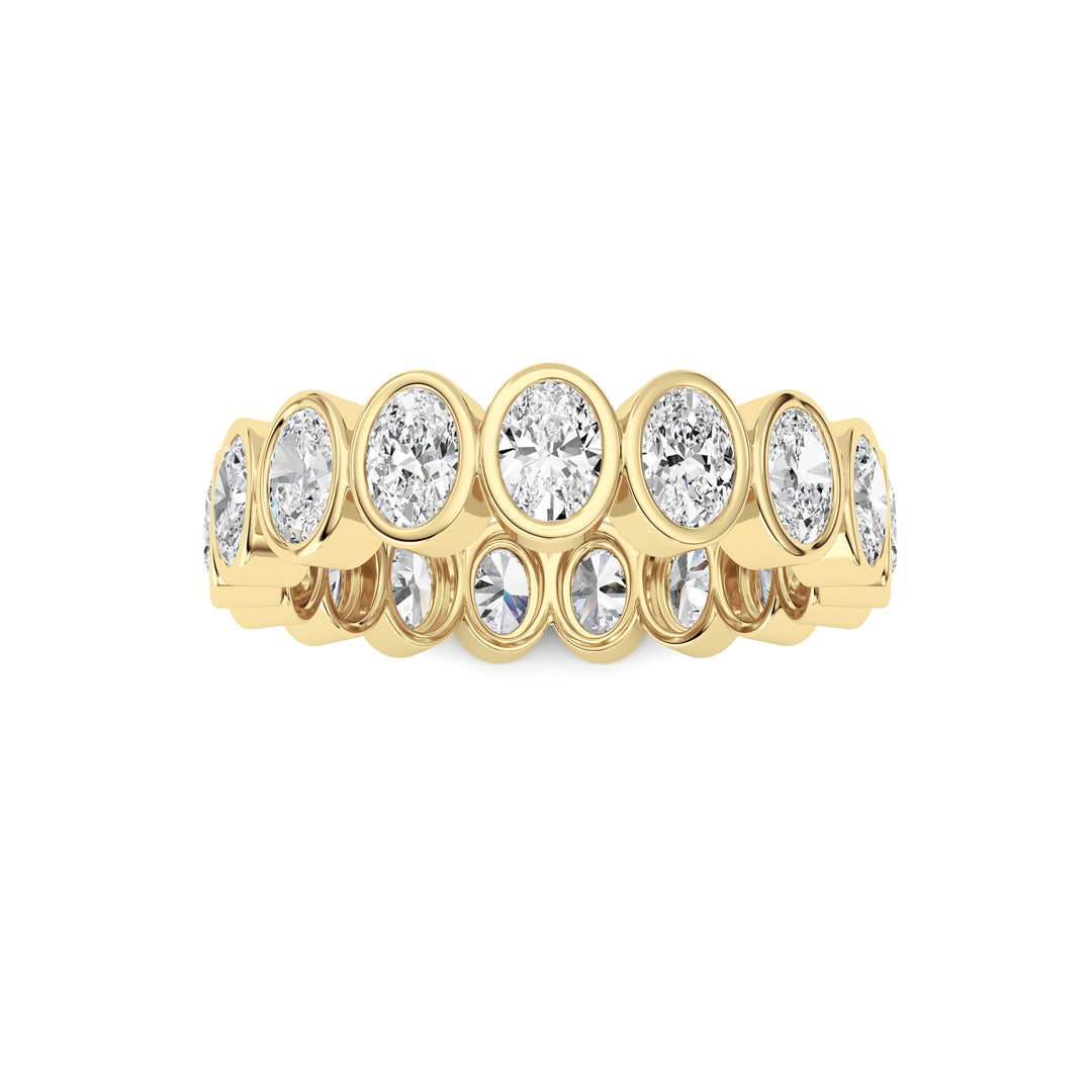 2.5CTW Oval Shaped Lab Grown Diamond (F/VS) Eternity Band Ring in 14K Gold - Size 7