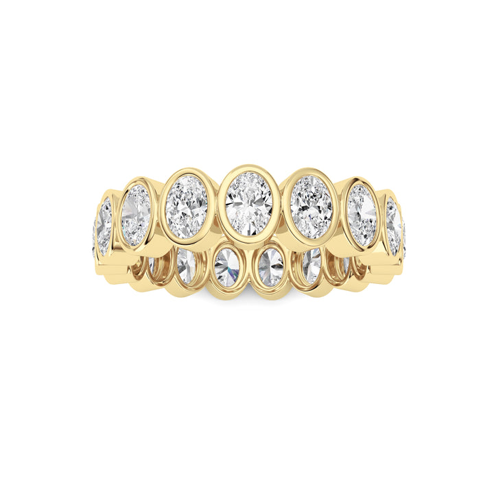 2.5CTW Oval Shaped Lab Grown Diamond (F/VS) Eternity Band Ring in 14K Gold - Size 7
