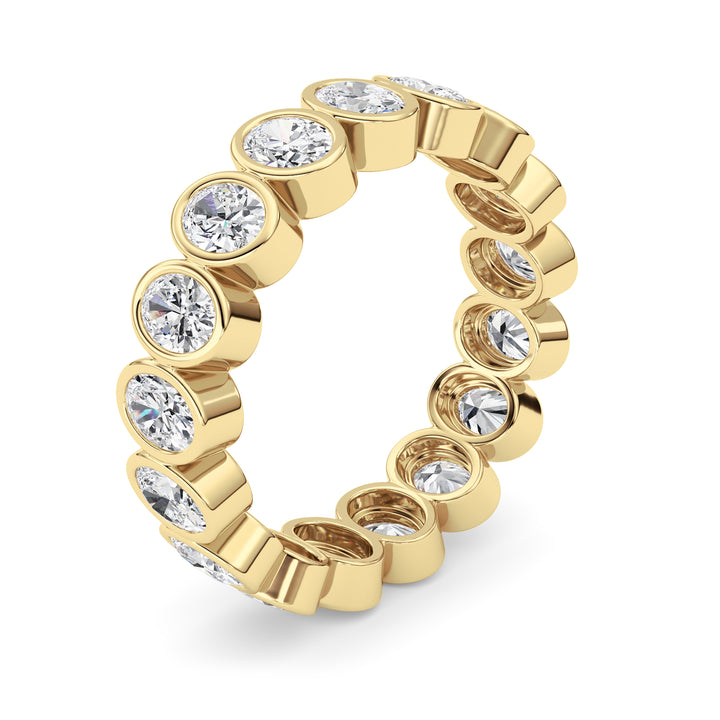 2.5CTW Oval Shaped Lab Grown Diamond (F/VS) Eternity Band Ring in 14K Gold - Size 7