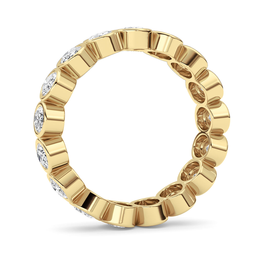 2.5CTW Oval Shaped Lab Grown Diamond (F/VS) Eternity Band Ring in 14K Gold - Size 7
