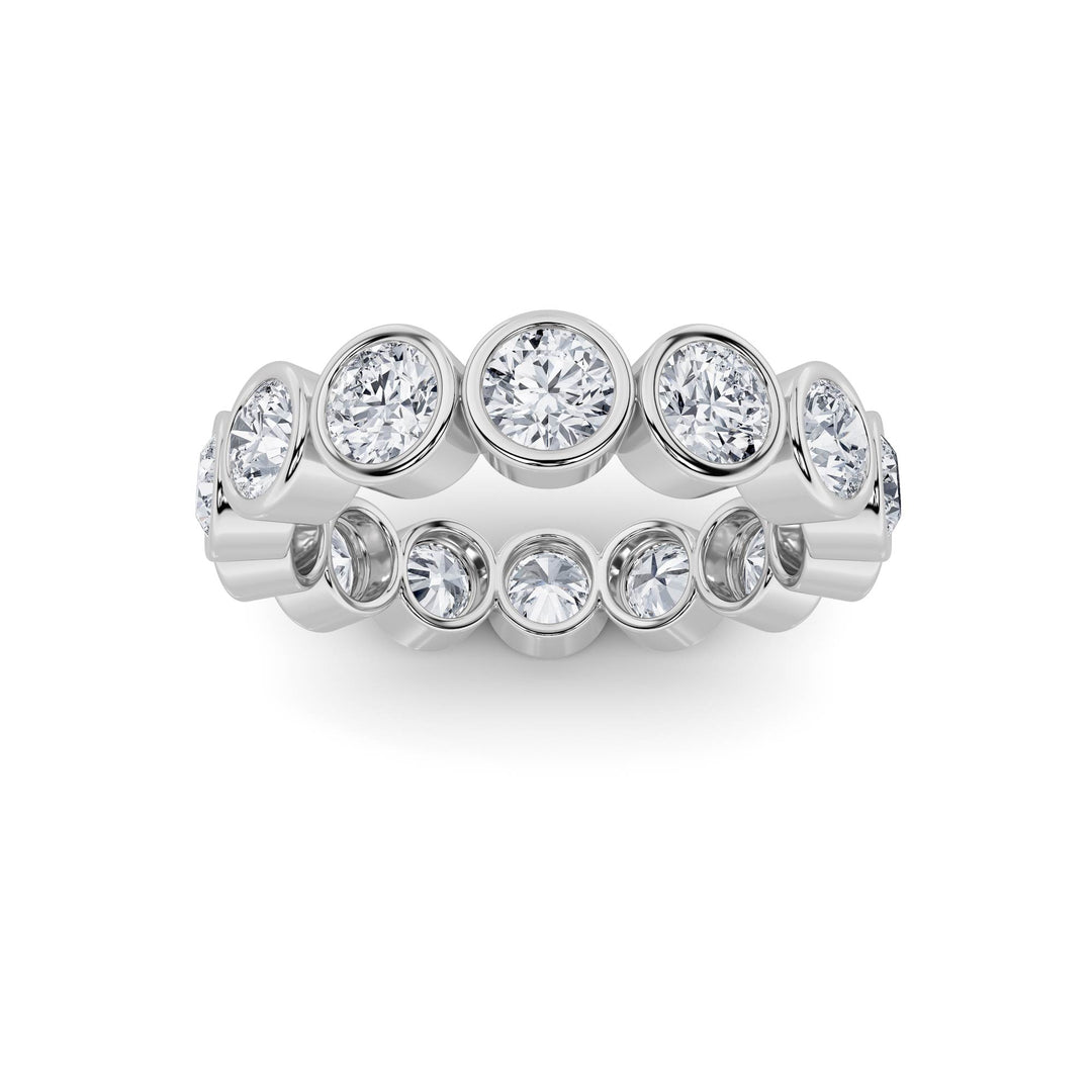 2.1CTW Round Shaped Lab Grown Diamond (F/VS) Eternity Band Ring in 14K Gold - Size 5