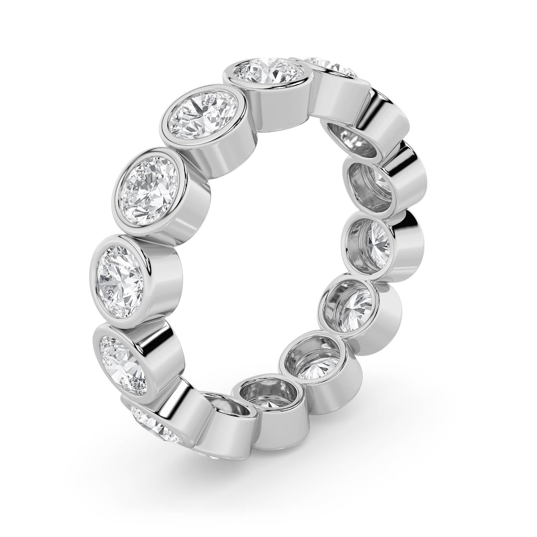 2.1CTW Round Shaped Lab Grown Diamond (F/VS) Eternity Band Ring in 14K Gold - Size 5