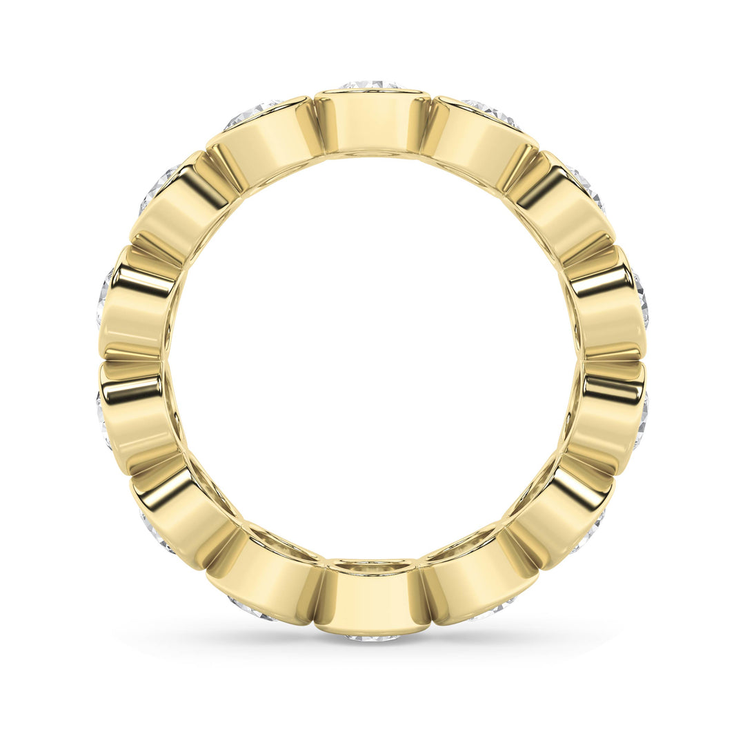 2.1CTW Round Shaped Lab Grown Diamond (F/VS) Eternity Band Ring in 14K Gold - Size 5
