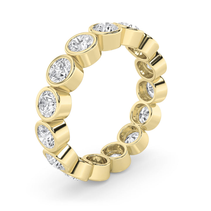2.2CTW Round Shaped Lab Grown Diamond (F/VS) Eternity Band Ring in 14K Gold - Size 6