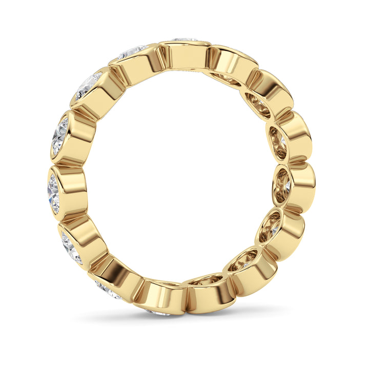 2.3CTW Round Shaped Lab Grown Diamond (F/VS) Eternity Band Ring in 14K Gold - Size 7
