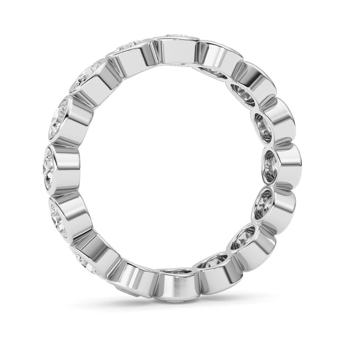 2.4CTW Round Shaped Lab Grown Diamond (F/VS) Eternity Band Ring in 14K Gold - Size 8