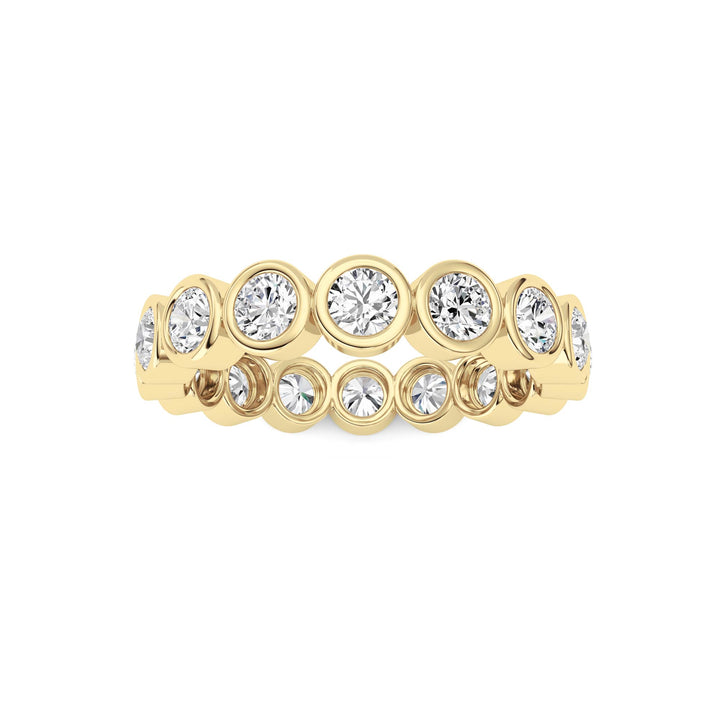 2.4CTW Round Shaped Lab Grown Diamond (F/VS) Eternity Band Ring in 14K Gold - Size 8