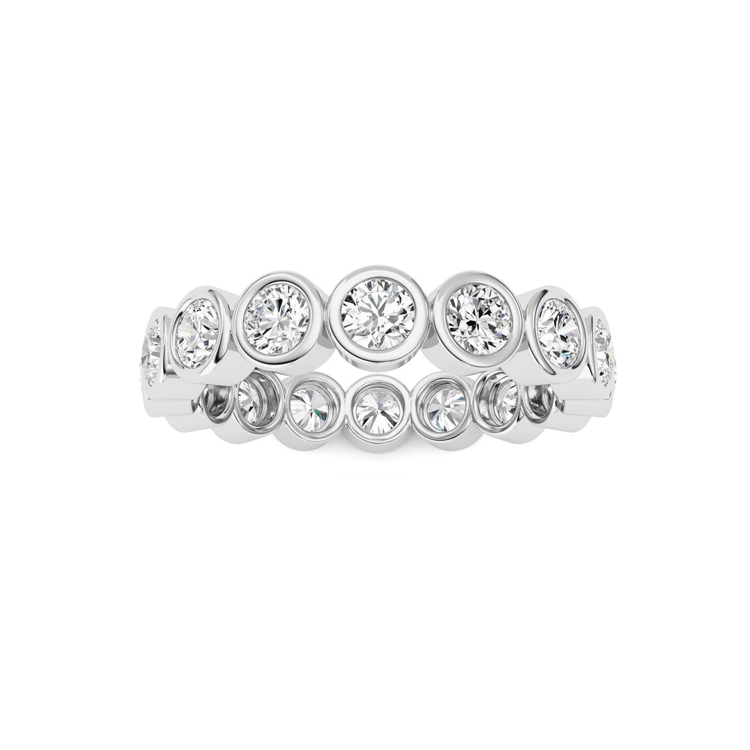 2.4CTW Round Shaped Lab Grown Diamond (F/VS) Eternity Band Ring in 14K Gold - Size 9