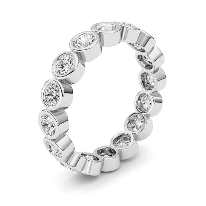 2.4CTW Round Shaped Lab Grown Diamond (F/VS) Eternity Band Ring in 14K Gold - Size 9