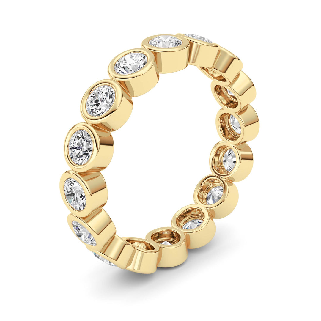 2.4CTW Round Shaped Lab Grown Diamond (F/VS) Eternity Band Ring in 14K Gold - Size 9