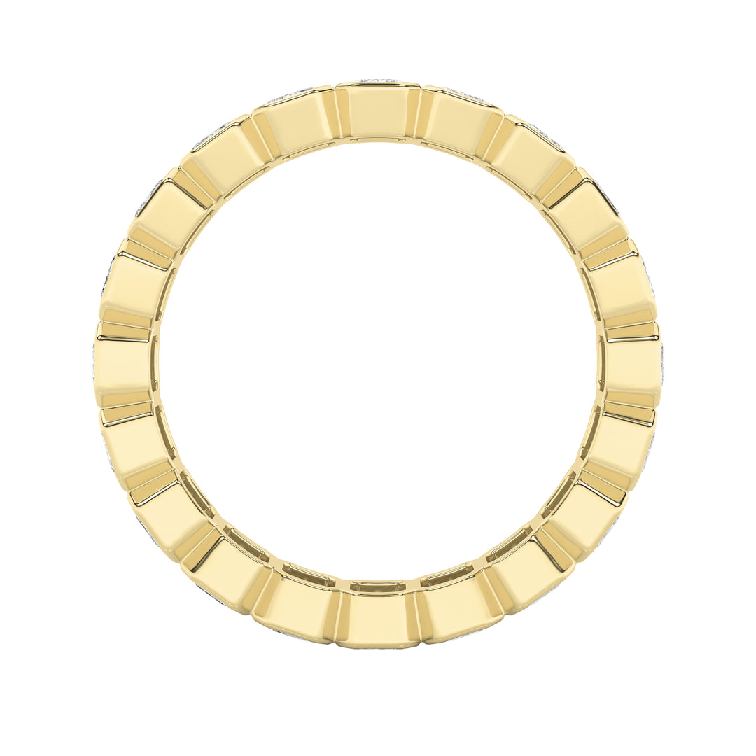 3.25CTW Emerald Shaped Lab Grown Diamond (F/VS) Eternity Band Ring in 14K Gold - Size 7