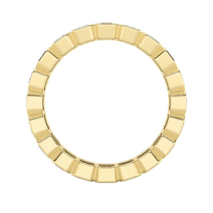 3.25CTW Emerald Shaped Lab Grown Diamond (F/VS) Eternity Band Ring in 14K Gold - Size 7