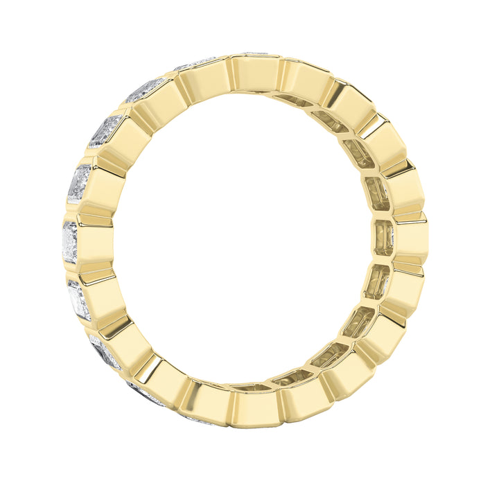 3.25CTW Emerald Shaped Lab Grown Diamond (F/VS) Eternity Band Ring in 14K Gold - Size 7