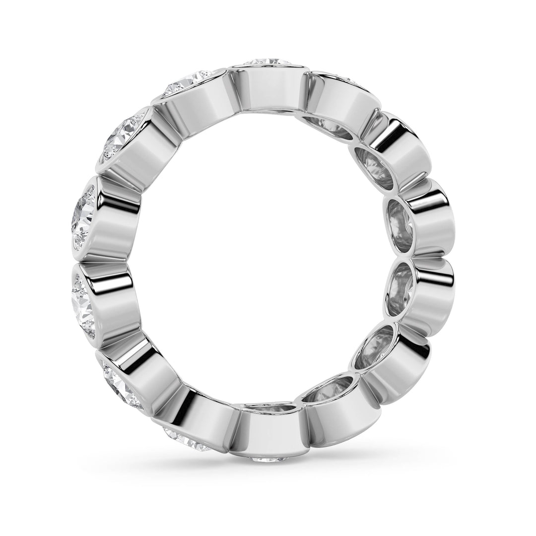 2.5CTW Round Shaped Lab Grown Diamond (F/VS) Eternity Band Ring in 14K Gold - Size 5
