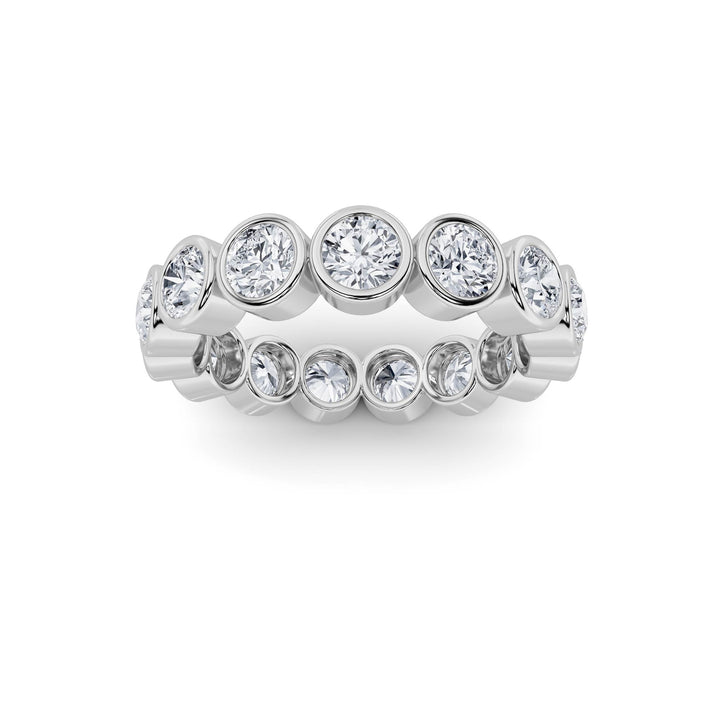 2.7CTW Round Shaped Lab Grown Diamond (F/VS) Eternity Band Ring in 14K Gold - Size 8