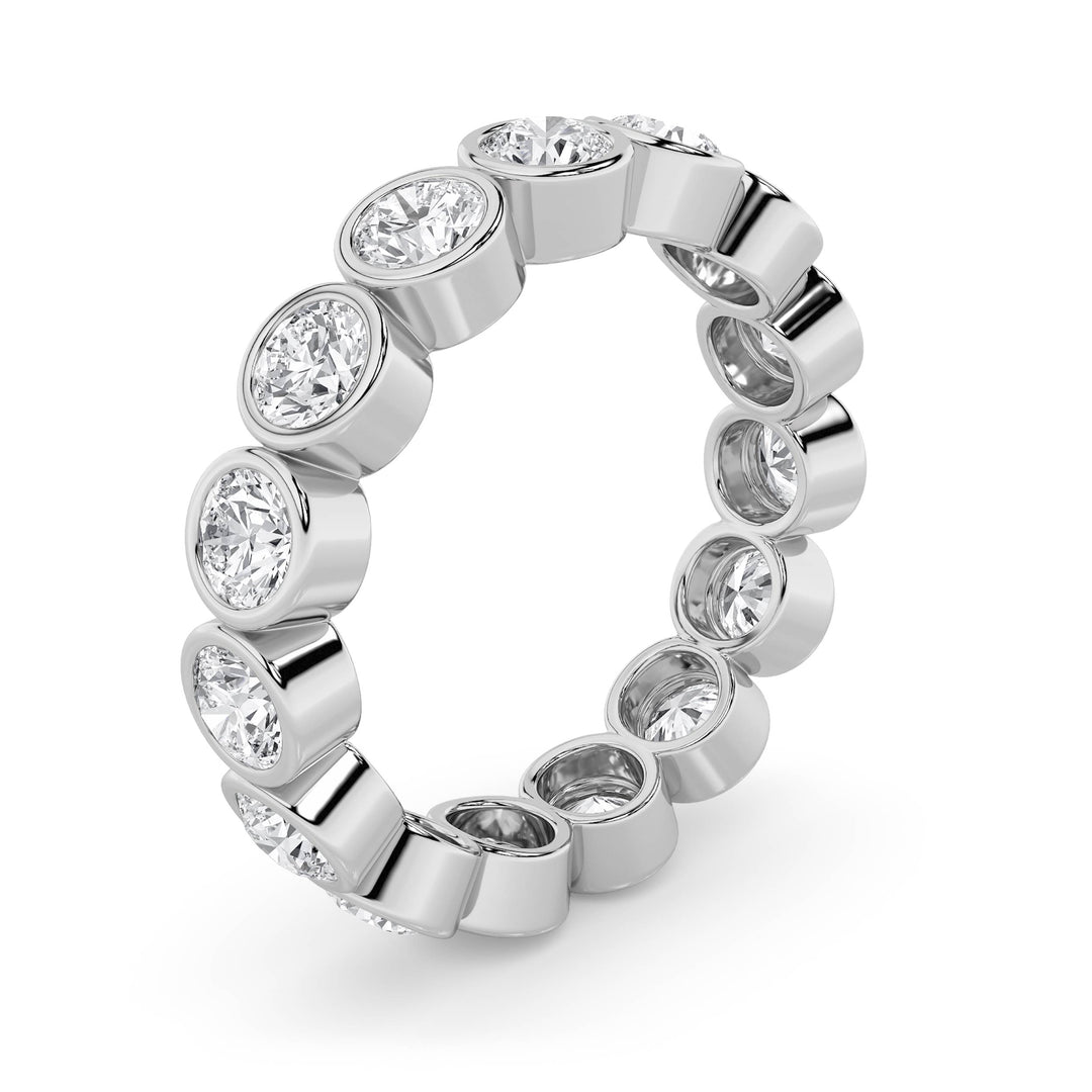 2.7CTW Round Shaped Lab Grown Diamond (F/VS) Eternity Band Ring in 14K Gold - Size 8