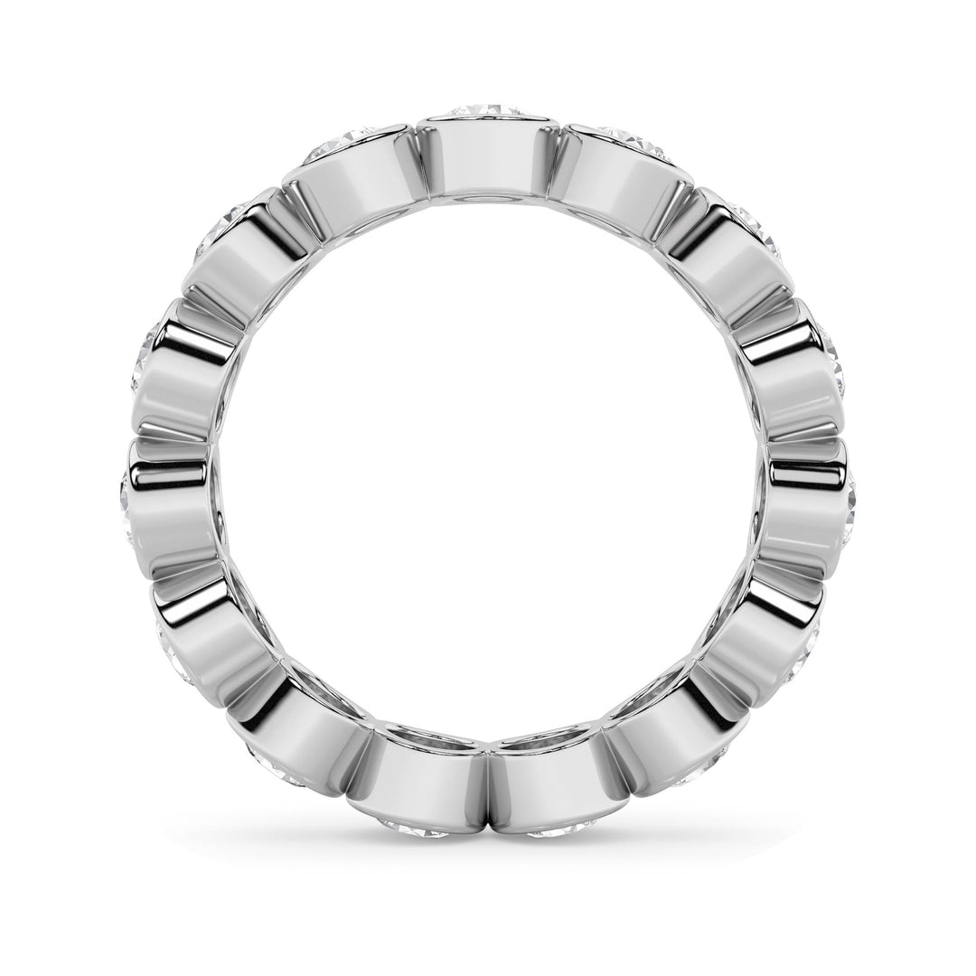 2.7CTW Round Shaped Lab Grown Diamond (F/VS) Eternity Band Ring in 14K Gold - Size 8