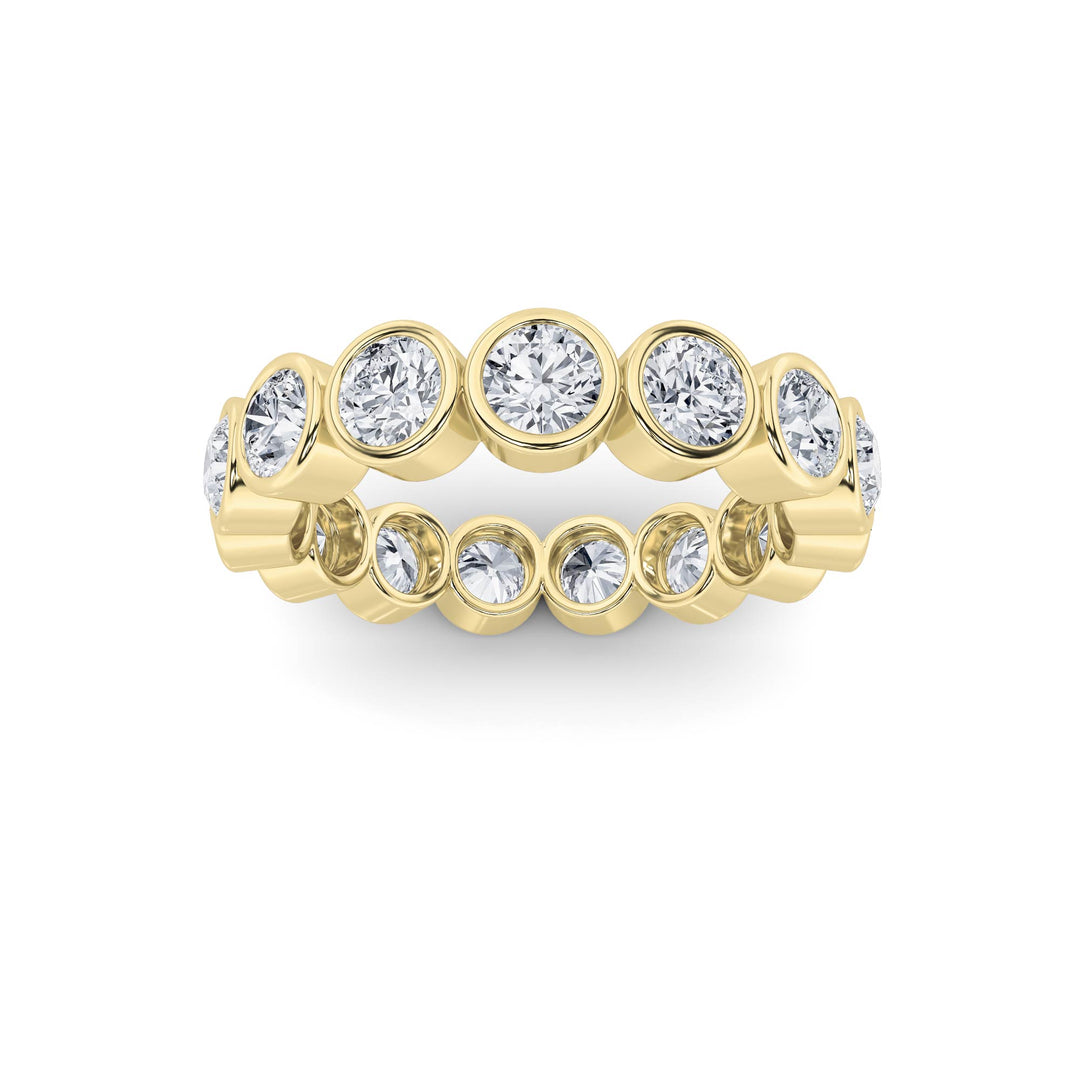 2.7CTW Round Shaped Lab Grown Diamond (F/VS) Eternity Band Ring in 14K Gold - Size 8