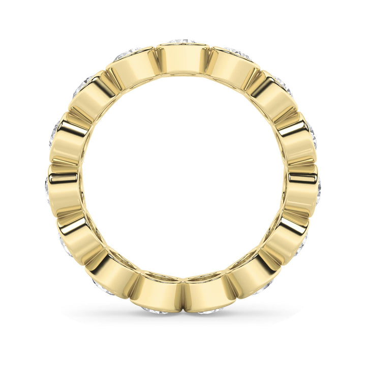 2.7CTW Round Shaped Lab Grown Diamond (F/VS) Eternity Band Ring in 14K Gold - Size 8