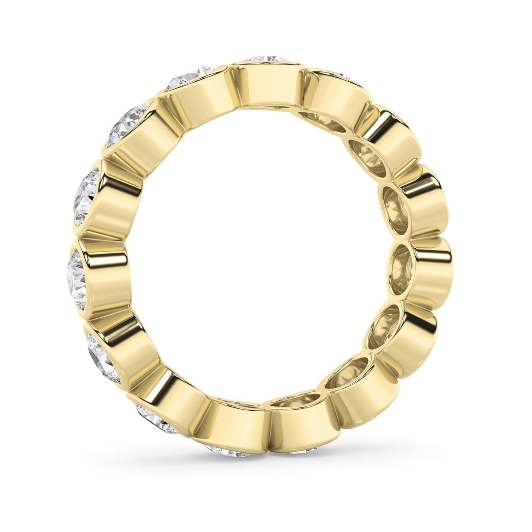 2.7CTW Round Shaped Lab Grown Diamond (F/VS) Eternity Band Ring in 14K Gold - Size 8