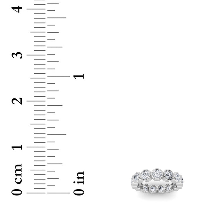 2.75CTW Round Shaped Lab Grown Diamond (F/VS) Eternity Band Ring in 14K Gold - Size 7