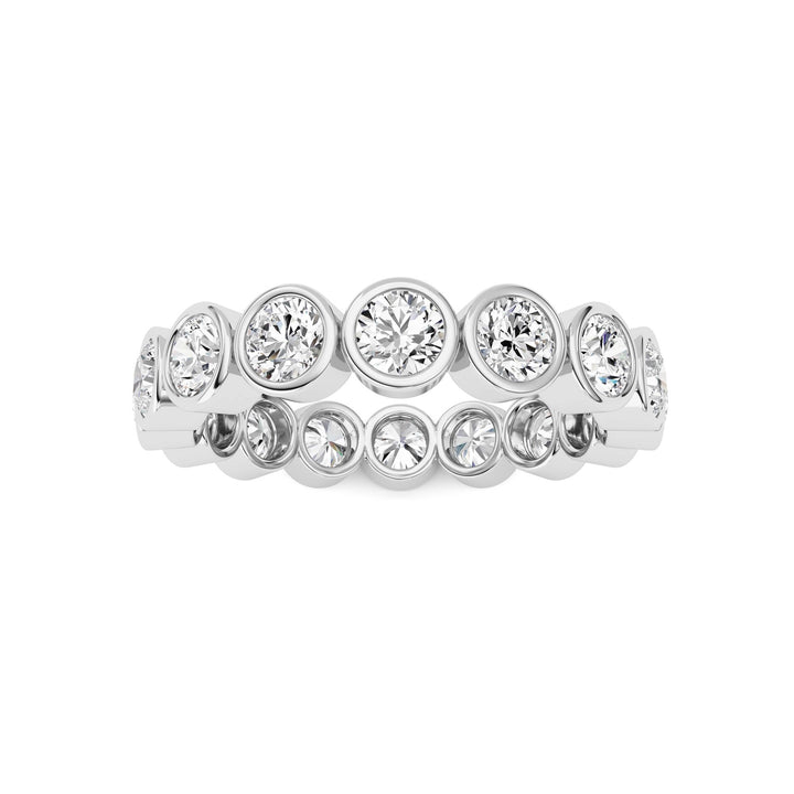 2.9CTW Round Shaped Lab Grown Diamond (F/VS) Eternity Band Ring in 14K Gold - Size 9