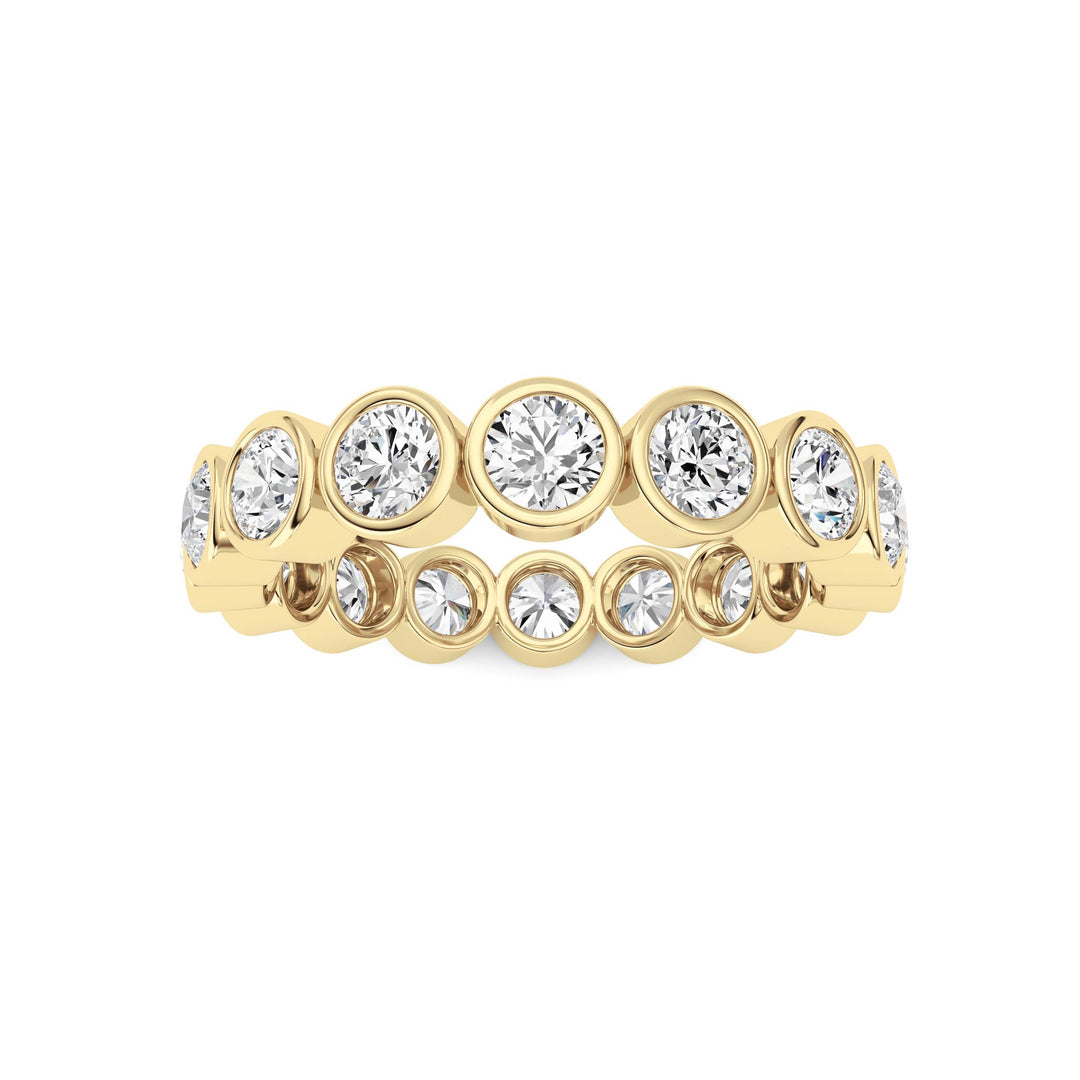 2.9CTW Round Shaped Lab Grown Diamond (F/VS) Eternity Band Ring in 14K Gold - Size 9