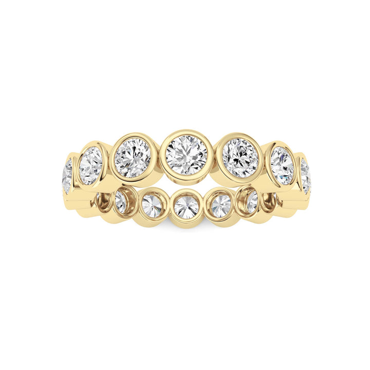 2.9CTW Round Shaped Lab Grown Diamond (F/VS) Eternity Band Ring in 14K Gold - Size 9