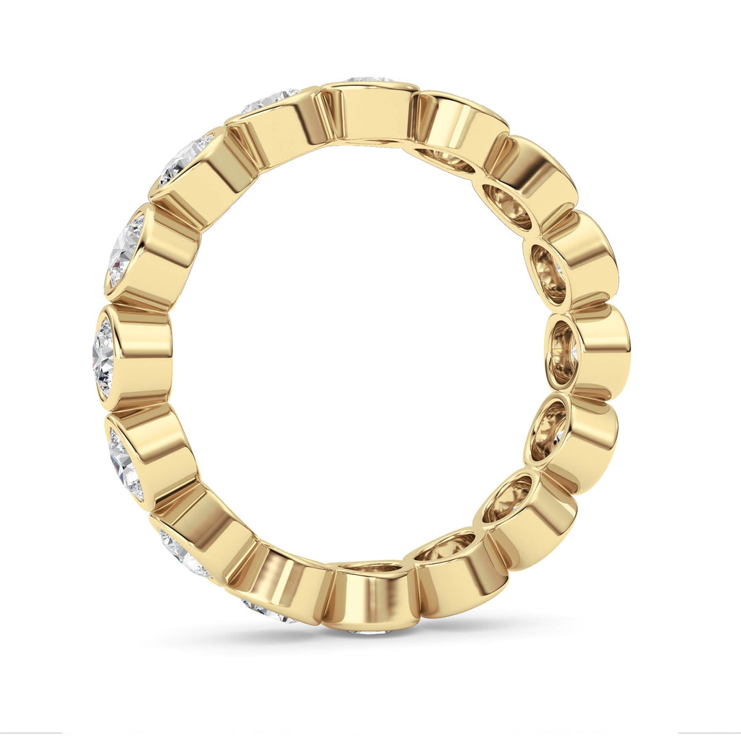 2.9CTW Round Shaped Lab Grown Diamond (F/VS) Eternity Band Ring in 14K Gold - Size 9