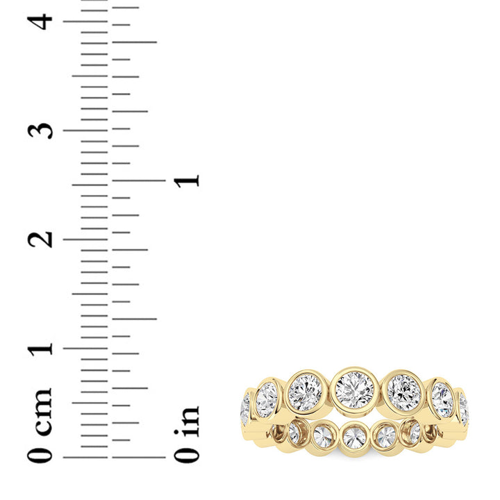 2.9CTW Round Shaped Lab Grown Diamond (F/VS) Eternity Band Ring in 14K Gold - Size 9