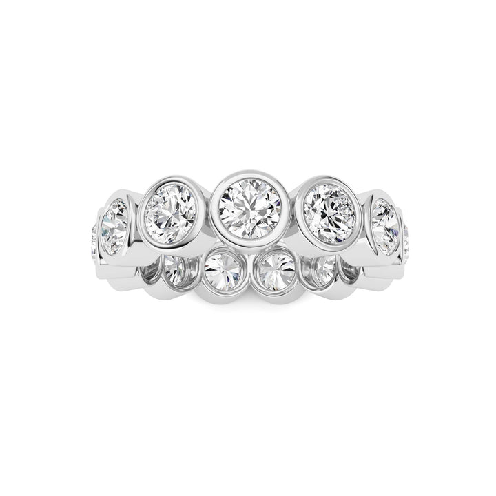 2.9CTW Round Shaped Lab Grown Diamond (F/VS) Eternity Band Ring in 14K Gold - Size 5