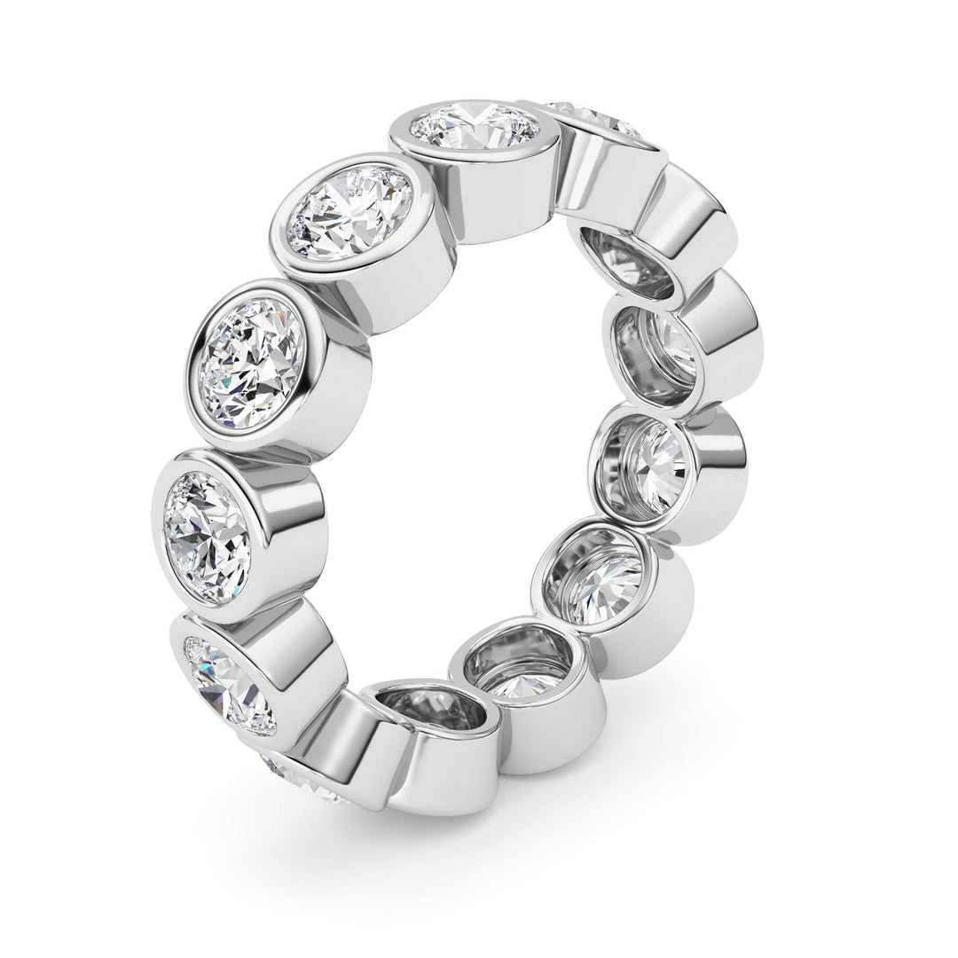 2.9CTW Round Shaped Lab Grown Diamond (F/VS) Eternity Band Ring in 14K Gold - Size 5