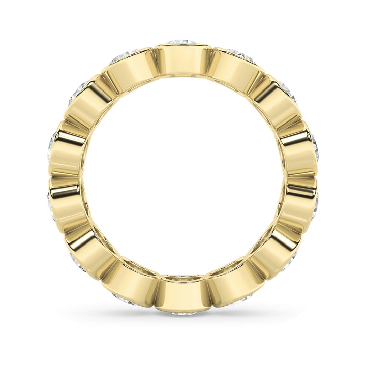 3CTW Round Shaped Lab Grown Diamond (F/VS) Eternity Band Ring in 14K Gold - Size 7