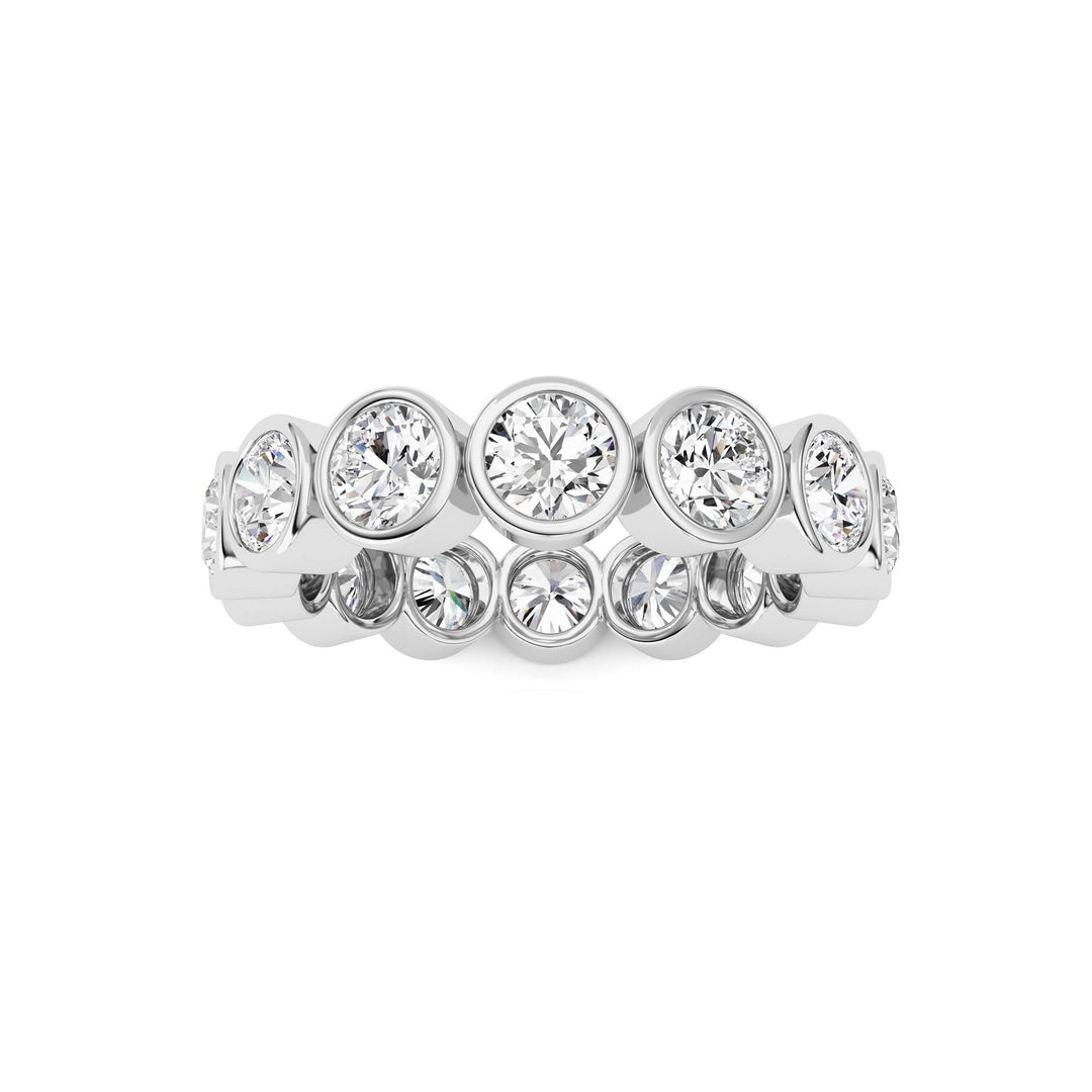 3.1CTW Round Shaped Lab Grown Diamond (F/VS) Eternity Band Ring in 14K Gold - Size 6