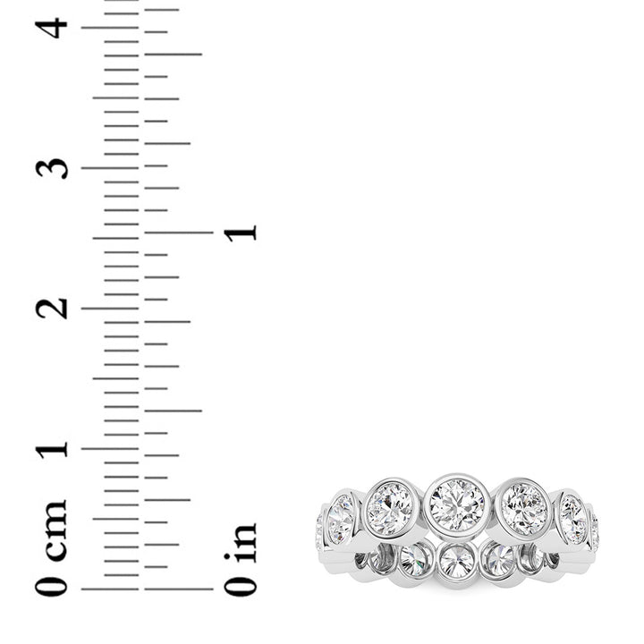 3.1CTW Round Shaped Lab Grown Diamond (F/VS) Eternity Band Ring in 14K Gold - Size 6