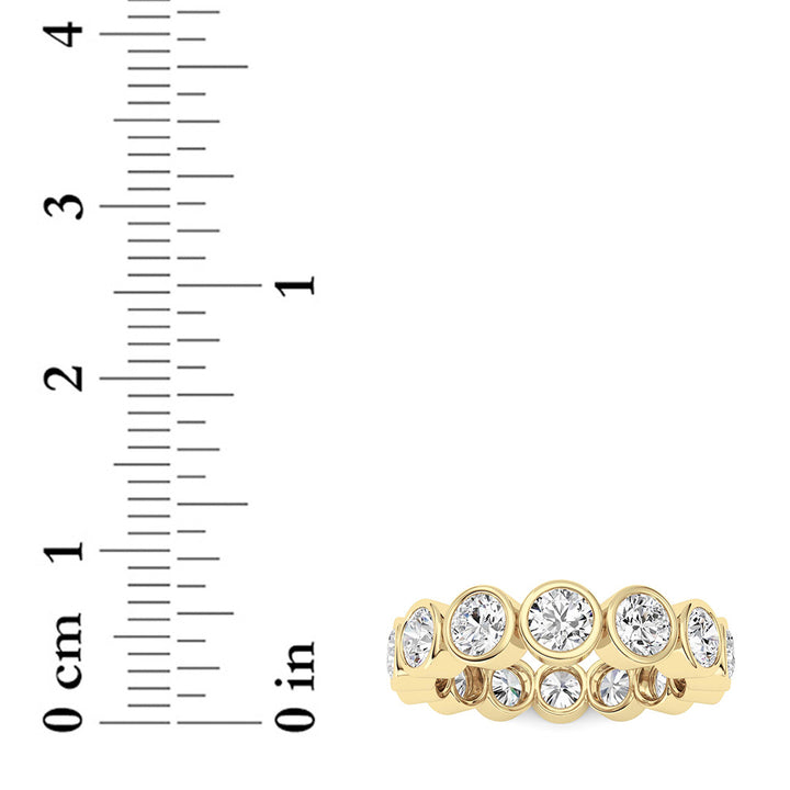 3.1CTW Round Shaped Lab Grown Diamond (F/VS) Eternity Band Ring in 14K Gold - Size 6