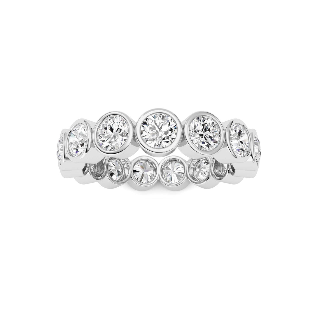 3.3CTW Round Shaped Lab Grown Diamond (F/VS) Eternity Band Ring in 14K Gold - Size 8