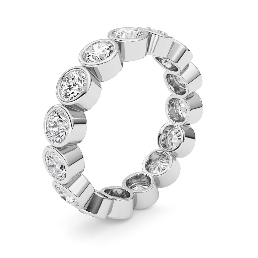 3.3CTW Round Shaped Lab Grown Diamond (F/VS) Eternity Band Ring in 14K Gold - Size 8