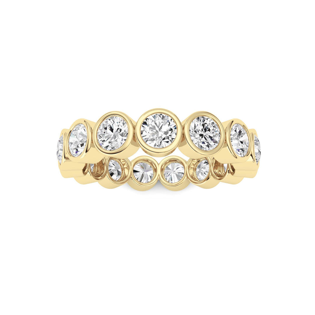 3.3CTW Round Shaped Lab Grown Diamond (F/VS) Eternity Band Ring in 14K Gold - Size 8