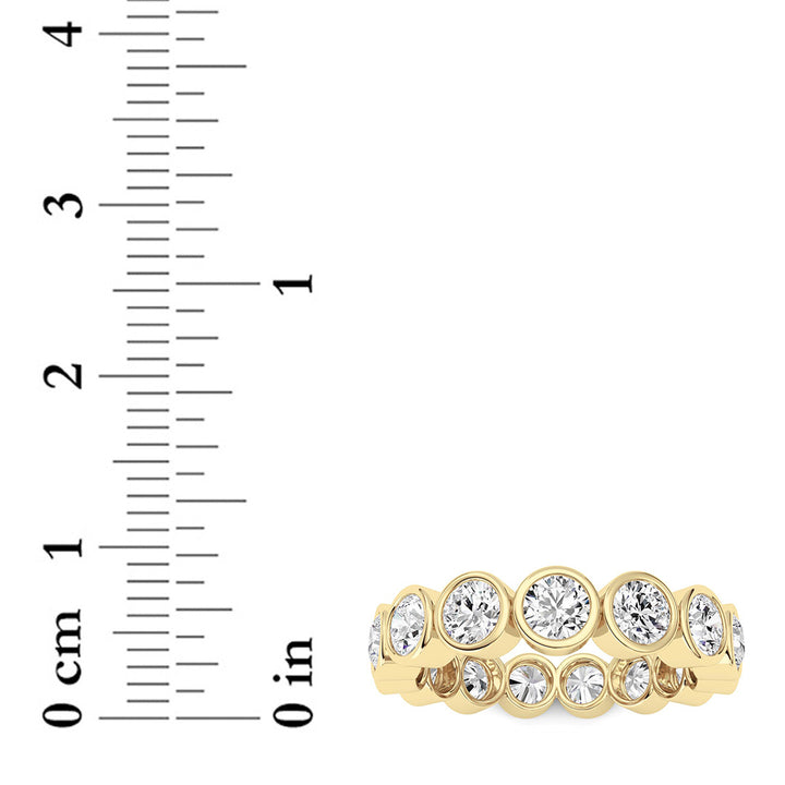 3.3CTW Round Shaped Lab Grown Diamond (F/VS) Eternity Band Ring in 14K Gold - Size 8