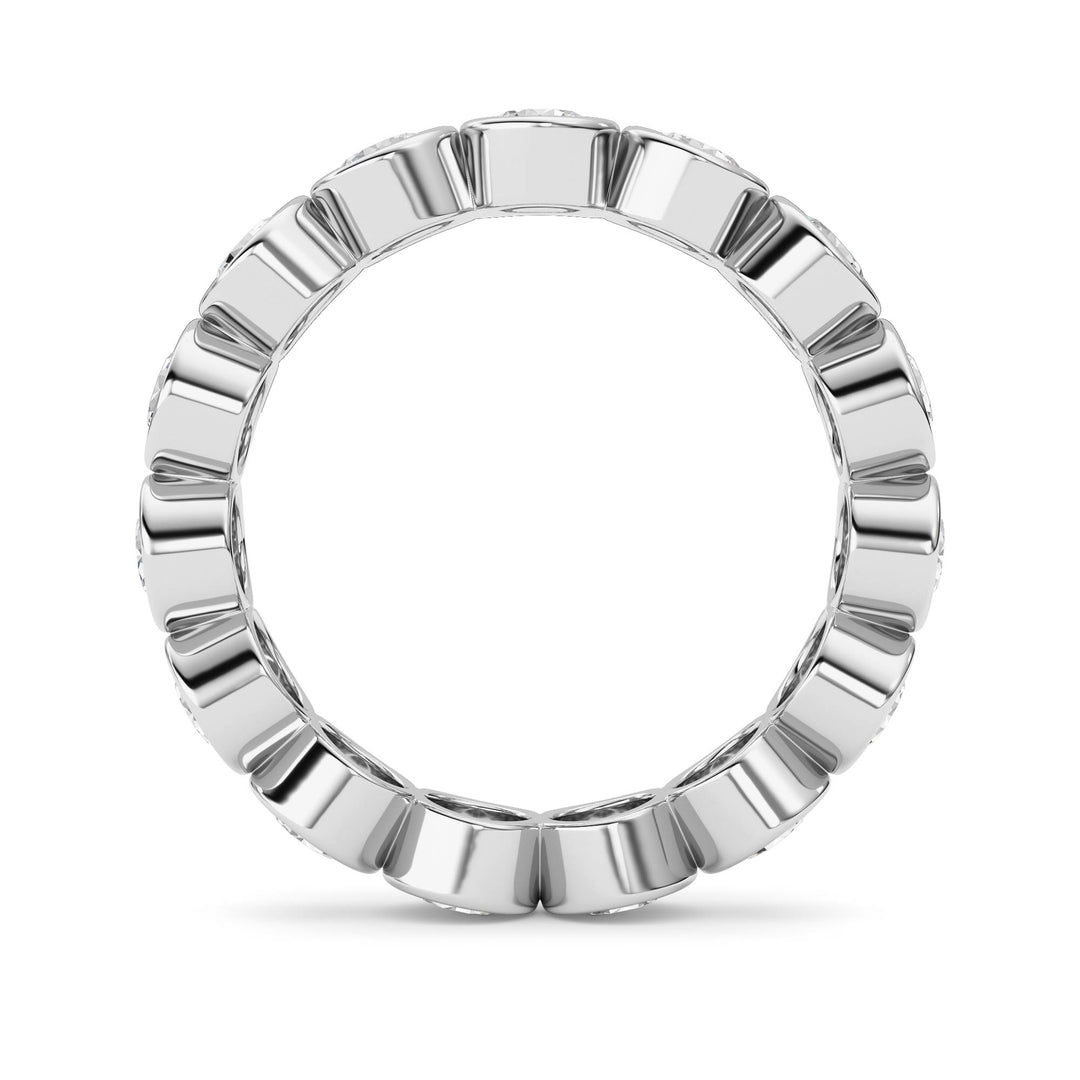 3.3Cttw Round Shaped Lab Grown Diamond (F/VS) Eternity Band Ring in 14K Gold - Size 9