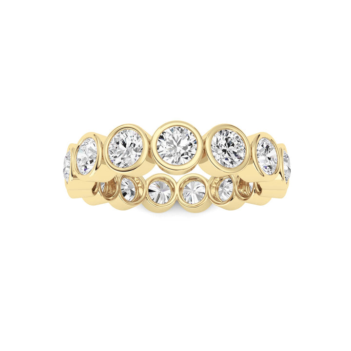 3.3Cttw Round Shaped Lab Grown Diamond (F/VS) Eternity Band Ring in 14K Gold - Size 9