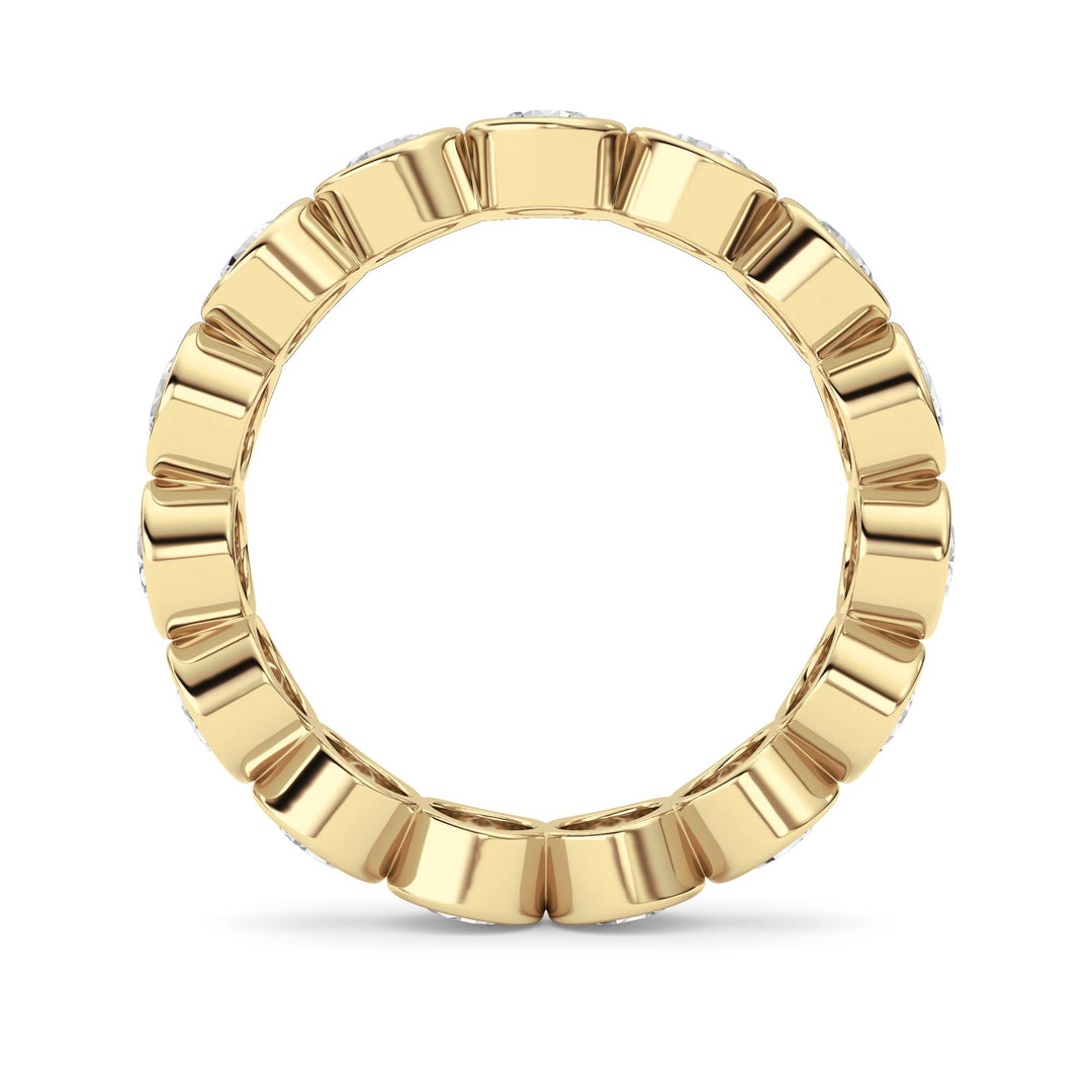 3.3Cttw Round Shaped Lab Grown Diamond (F/VS) Eternity Band Ring in 14K Gold - Size 9
