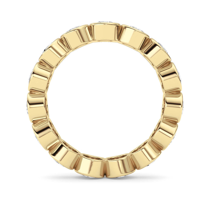 3.3Cttw Round Shaped Lab Grown Diamond (F/VS) Eternity Band Ring in 14K Gold - Size 9
